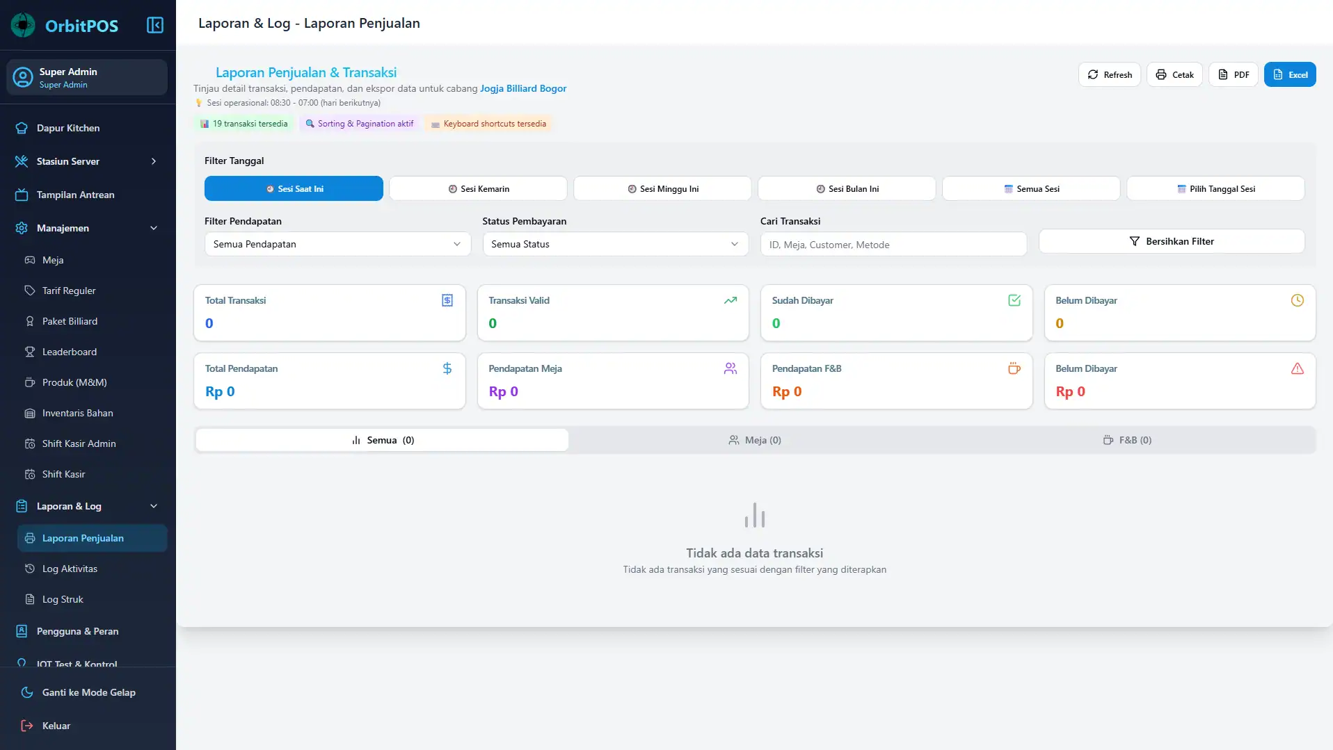 Financial Reporting Interface
